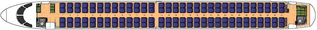 Embraer 195 схема салона